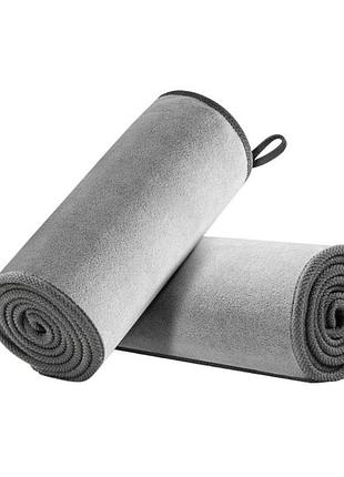 Рушник з мікрофібри для автомобіля baseus easy life car washing towel two pack gray 40x40 2шт