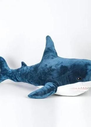 Дитяча м'яка плюшева антистрес іграшка-подушка обіймашка shark doll "акула" 60 см3 фото