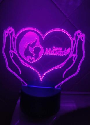 3d-світильник суперма, 3д-нічник, кілька підсвіток (на батарейці), подарунок для мами