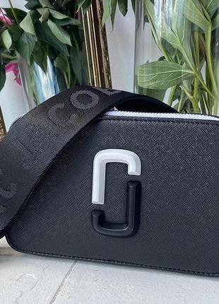 Сумка жіноча  marc jacobs the snapshot black ying yang 21 х 12.5 х 7 см
