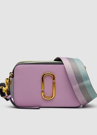 Сумка жіноча  marc jacobs the snapshot lilac turquoise 19 х 11.5 х 7.5 см