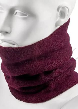 Снуд универсальный двойной из ангоры atrics s701 бордовый