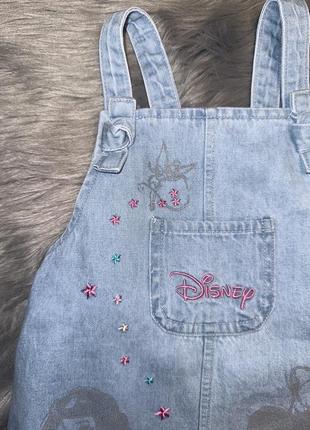 Прикольний джинсовий сарафан disney для дівчинки 1-2р primark