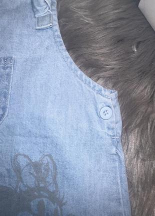 Прикольний джинсовий сарафан disney для дівчинки 1-2р primark