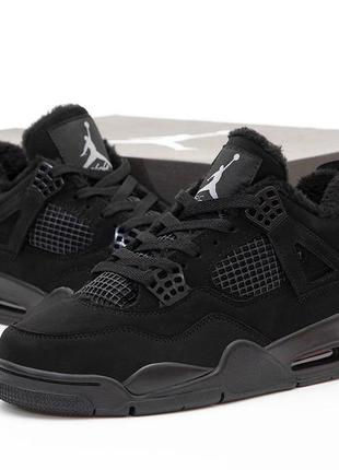 Nike air jordan зимові кросівки чоловічі на хутрі джордан 4 winter