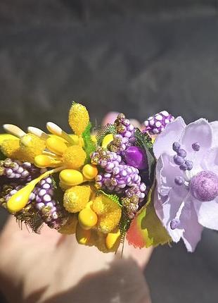 Обруч венчик с цветами