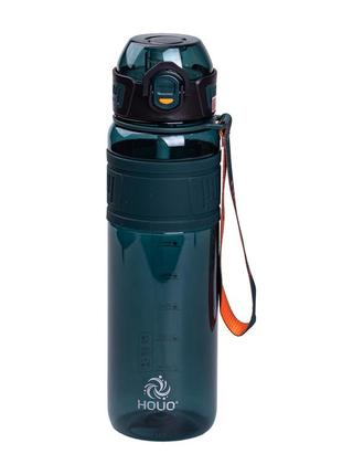 Бутылка для воды houo спортивная 1 литр с флип крышкой темно-зеленая