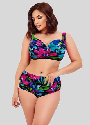 Купальник зі стяжкою для повних жінок fuba 0619   56 розмір