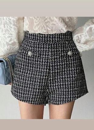 Твидовые шорты miss selfridge