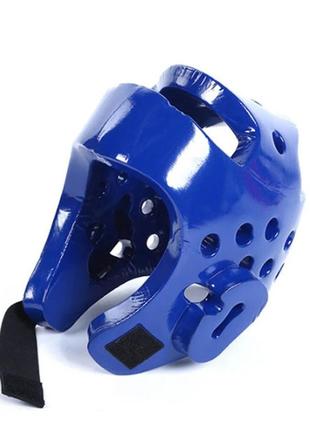 Шлем для тхеквондо розмір l втф taekwondo wtf синій спортивний