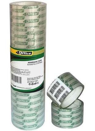 Стрічка клейка 10м канц. 24мм* 4-391 6шт/уп тм 4office 7копійок