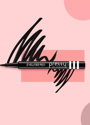 Подводка-фломастер для глаз pretty by flormar eyeliner pen black4 фото