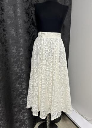 Белая кружевная юбка betty barclay vintage