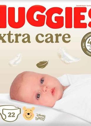 Підгузки дитячі р.1 (2-5кг) 22шт extra care 4 в 1 тм huggies  7копійок