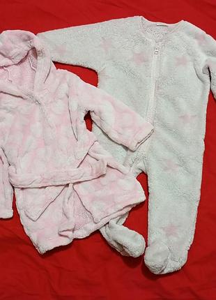 Плюшевий, теплий халат, комбінезон