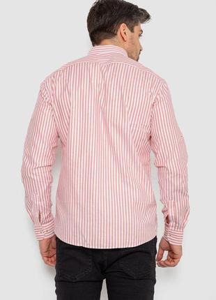 Рубашка мужская в полоску, цвет молочно-розовый, 247r457