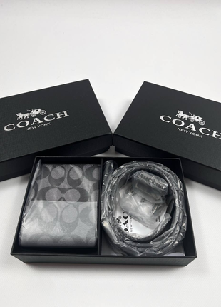 Набор гаманець та ремінь coach