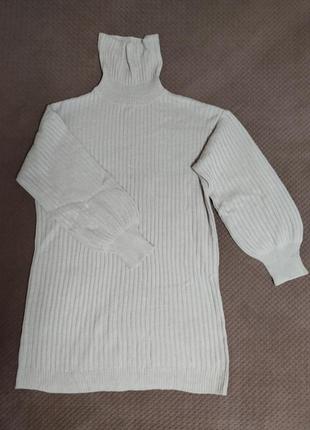 Длинный вязаный свитер shein