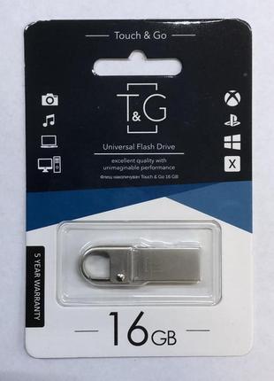 Флеш драйв t&amp;g flash draiv металева з карабiном (usb/ 16gb/ 2.0)