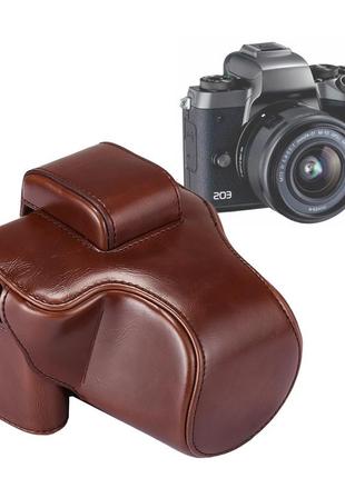 Захисний футляр - чохол puluz dca2134c для фотоапаратів canon eos m5, m50, m50 mark ii - кава