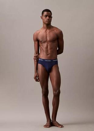 - 40% | calvin klein cotton stretch hip brief мужские трусы слипы 3-pack оригинал