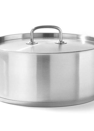 Каструля низька з кришкою kitchen line hendi 12л, 320×(h)150мм 836040