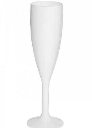 Бокал для шампанского из поликарбоната белый 180 мл