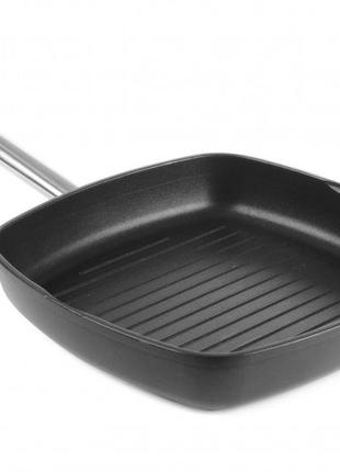 Сковорода гриль с рифленым дном hendi «titanium professional», 280x280x(h)55 мм