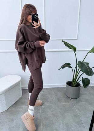Костюм с лосинами! лосины в рубчик!