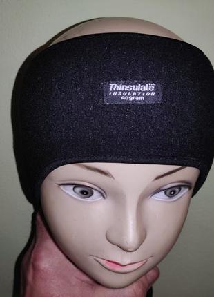 Флисовая фирменная повязка thinsulate.унисекс
