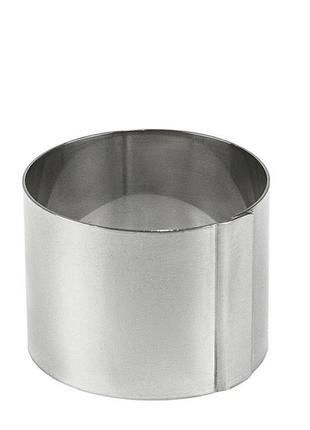 Форма кругла з нержавіючої сталі 8х6 см