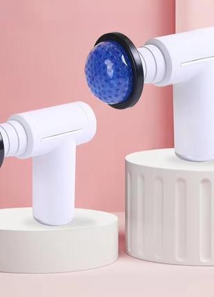 Массажный пистолет для ударного массажа massage gun xy-17 · портативный массажер с подогревом и 6 насадками