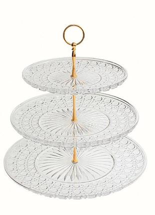 Этажерка 3 яруса из поликарбоната diamond 20×35×35×35 см