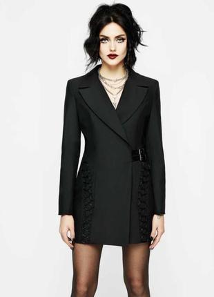 Міні сукня disturbia torrid lace up panelled blazer dress