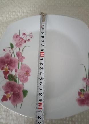 Тарелка 22 см, обеденная, орхидея