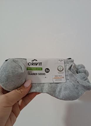 Набір з 5 пар!чоловічі низькі шкарпетки crivit bio cotton р.41/42.4 фото