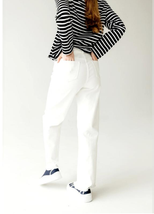 Прямые белые джинсы premium palazza pants