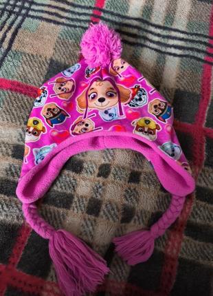Шапка щенячий патруль для девочки 1 рочек