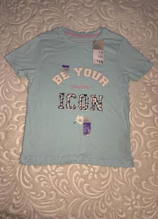 Дитяча футболка. блакитна. розмір 122-128 primark