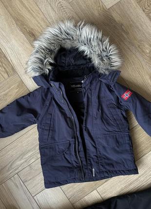 Зимова куртка та напів комбінезон, штани trollkids