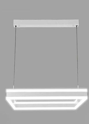 Светодиодная люстра квадрат с пультом stella 100w-s-app- 500x500x1200-white/white-220-ip20