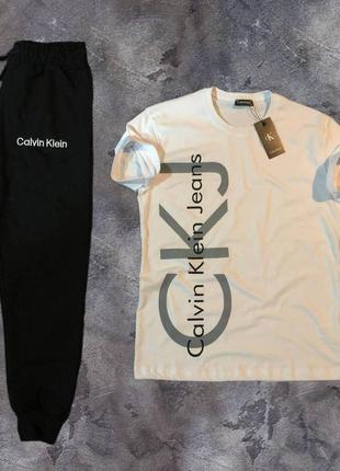 Мужской  костюмчик черный calvin klein футболка штаны