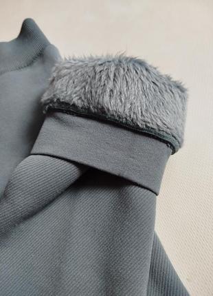 Primark. лосины на меху, леггинсы женские. серо голубые.