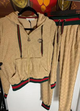 Женский спортивный костюмчик gucci  s, m, l, xl