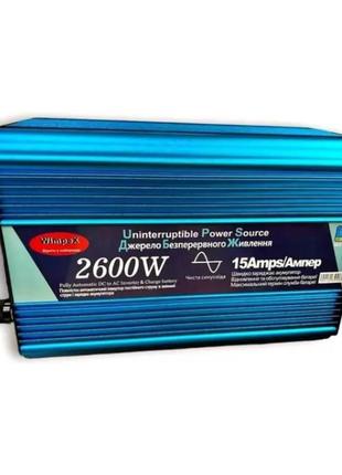 Перетворювач напруги power inverter wimpex 2600w з чистою синусоїдою 12v-220v wx-2600