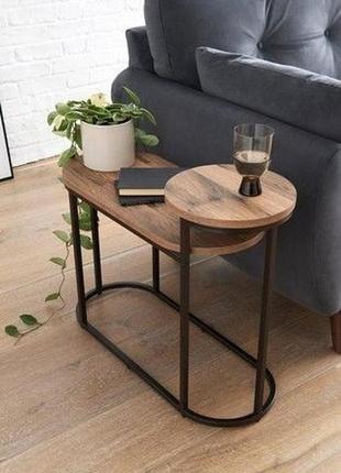 Купить консольный стол с встроенным столиком для интерьеров лофт