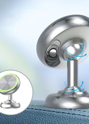 Магнітний автомобільний тримач coobowe двоосний на скотчі срібний 2370p