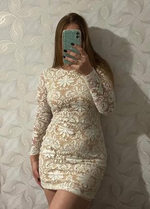 Нежное платье h&m с открытой спинкой