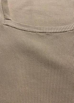 Топ в рубчик з квадратним вирізом zara6 фото