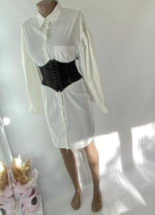 Біла сукня-сорочка 🤍
